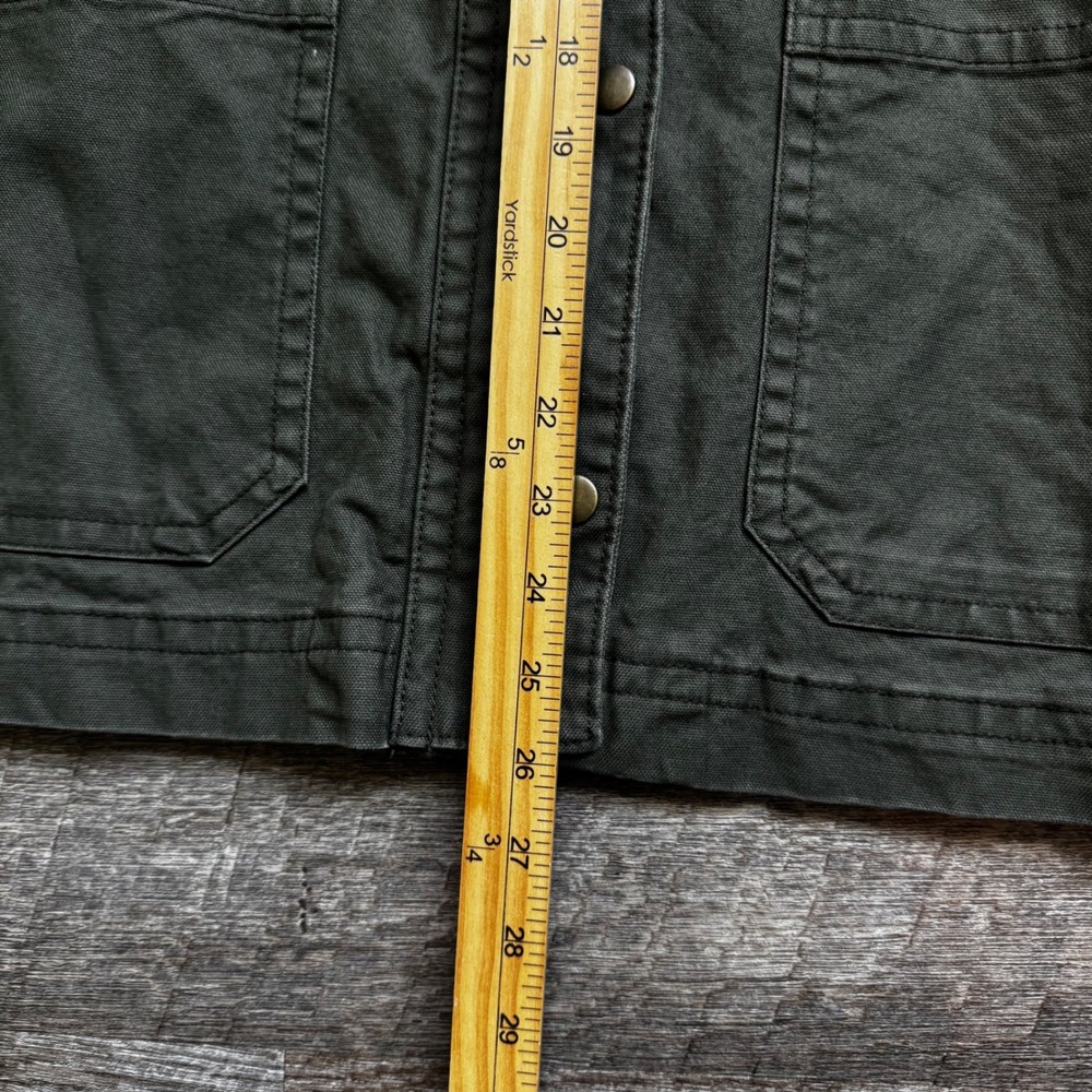 Old Navy Canvas Barn Jacket XL Petite Relaxed Olive Green Corduroy Collar NEW - Picture 7 of 9